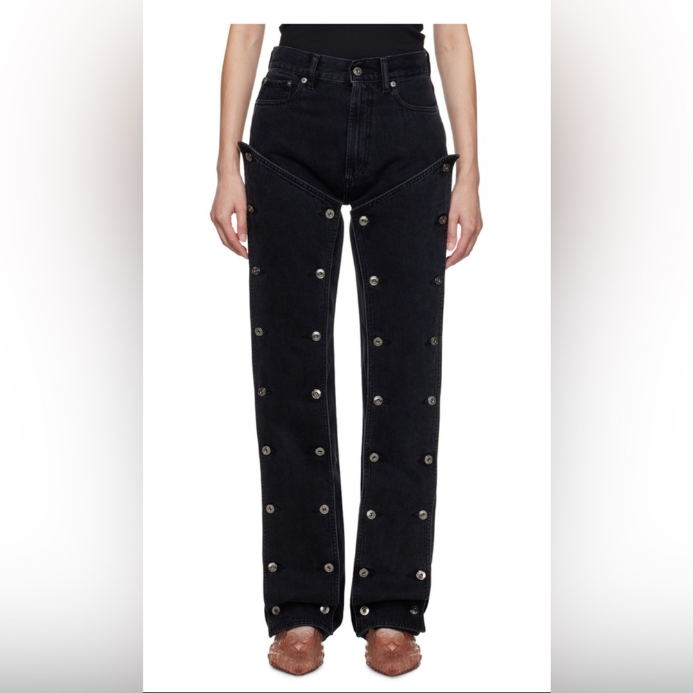 ❌SOLD❌BNWT Y/Project Black Snap Off Jeans